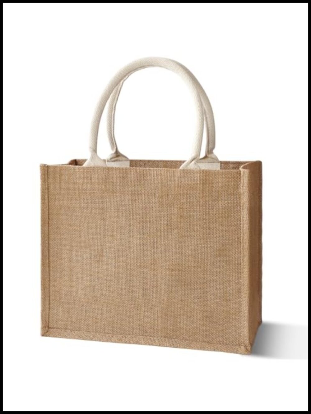 Large Woven Straw Beach Tote for Women Waterproof Jute Market Bag